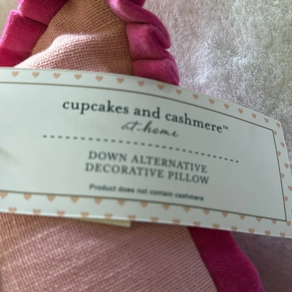 Cupcakes and Cashmere Valentines  Conversation Heart Pillow